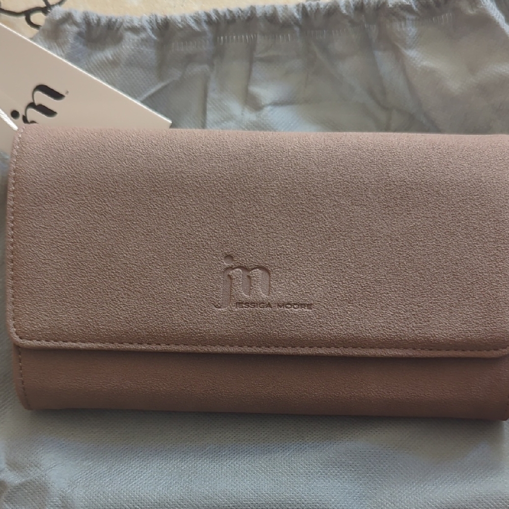 Jessica Moore Taupe Clutch